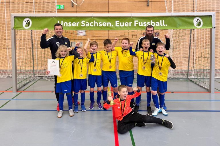 1. Platz unserer F1 beim 2. Schkeuditzer Hallencup